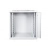 Digitus Szafa wisząca jednosekcyjna 19 12U 635/600/450mm, drzwi szklane, szara (RAL 7035), zmontowana